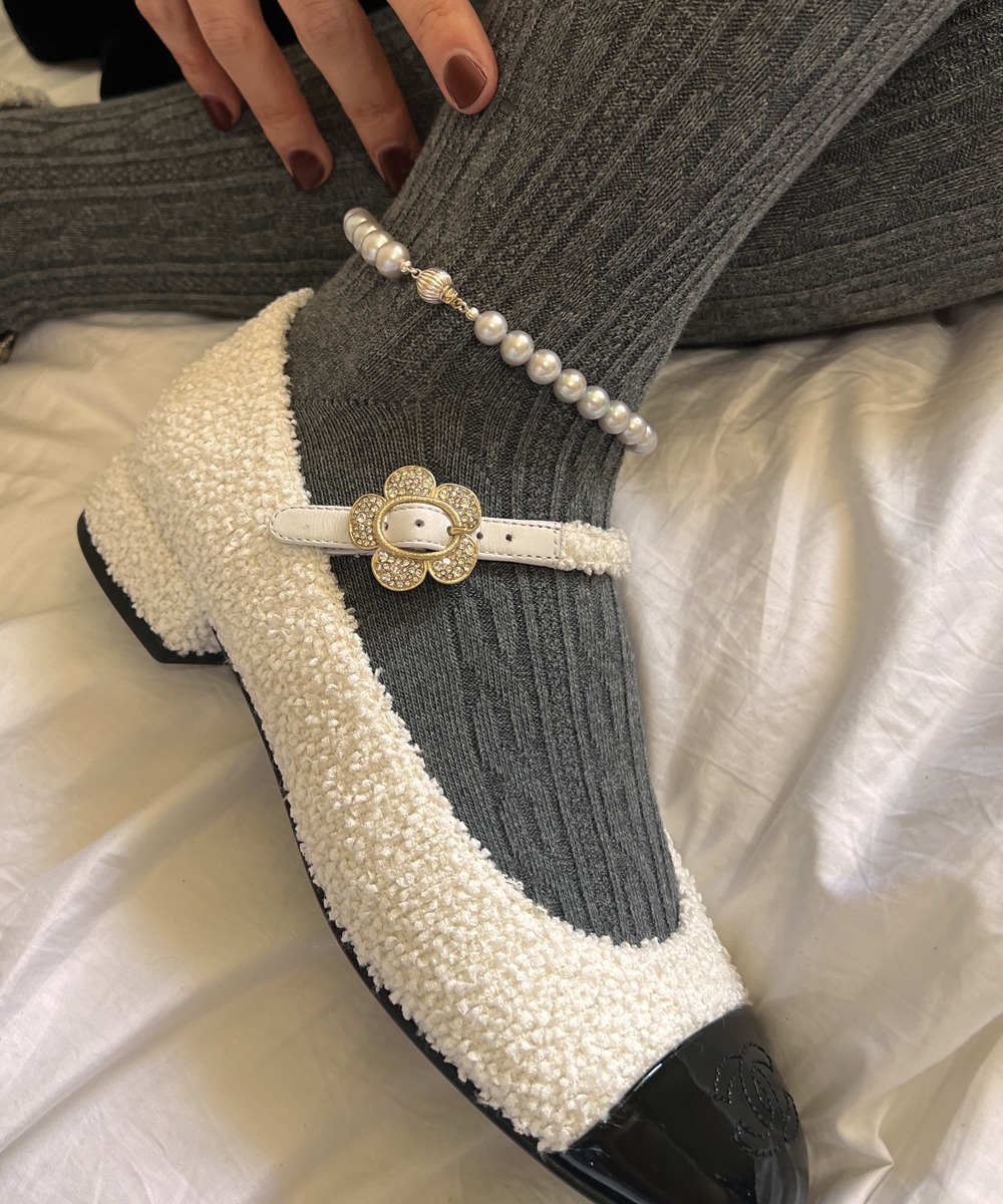 Grey pearl Anklet